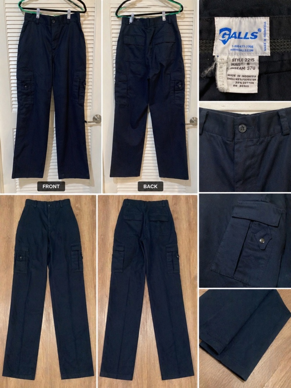 Galls Navy Cargo Utility Uniform Pants Women’s Size 8 Tactical Work Pants